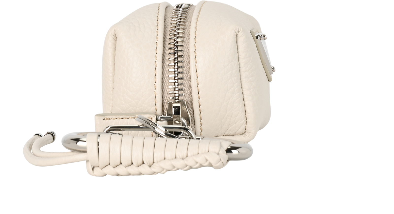 Prada Bag Charm, &pound;450, Accessories, White, Leather/Pony / Calfskin, Side view